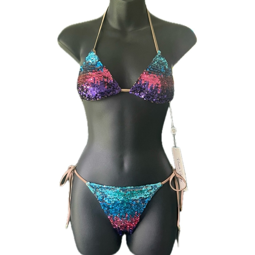 Ariel Multi Color Sequin Bikini Set Beach Bunny